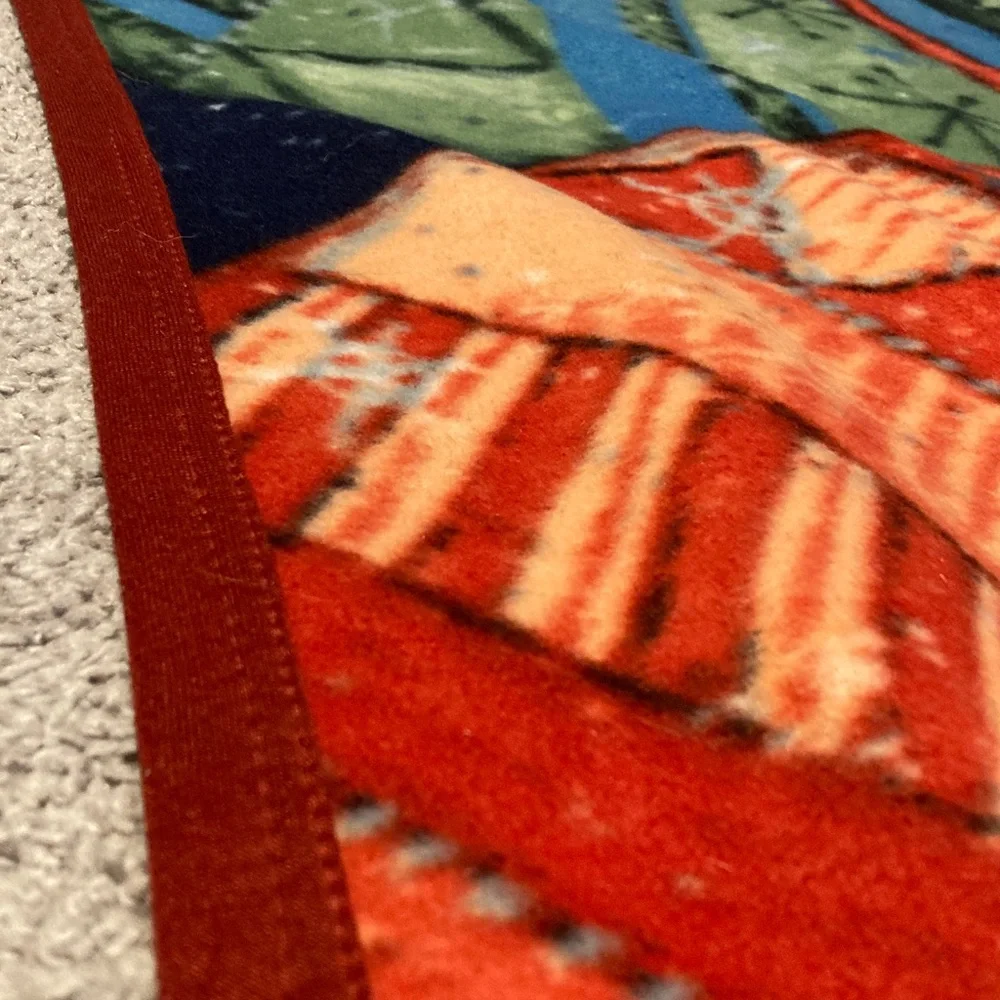 Festive Snowman Holiday Throw Blanket